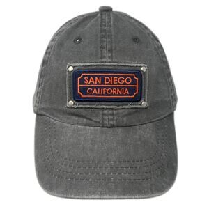 San Diego California Strapback Hat Gray One Size Adjustable Vent Holes